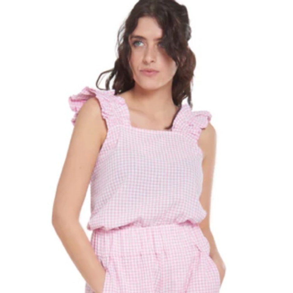 CAROLINE RUFFLE SLEEVELESS TOP - Picture 1 of 7